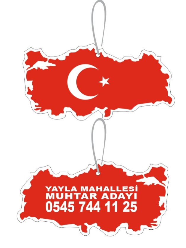 Türkiye haritalı koku, ayyıldızlı koku, ipli asma koku