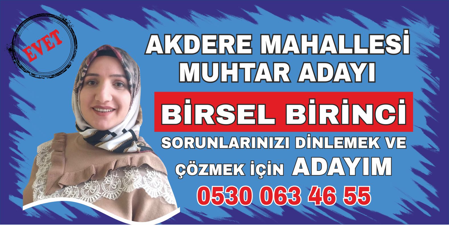 muhtar adayı afiş
