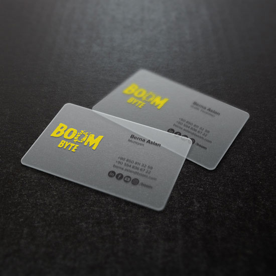 sert plastik pvc kartvizit